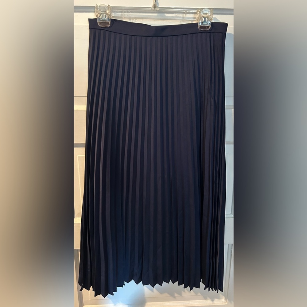 J.CREW Navy pleated skirt